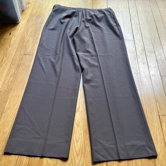 Agnona Women's Size 16 (52IT) Brown High-Waisted 100% Wool Trousers - Picture 8 of 11